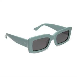 NEW DIFF indy rectangle sunglasses in steel teal grey polarized sunglasses